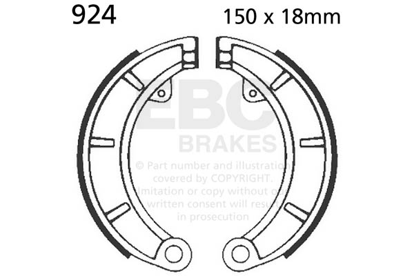 Brake shoe set EBC 924