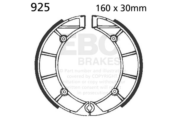 Brake shoe set EBC 925