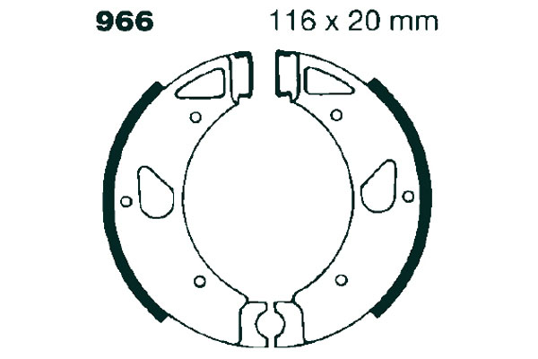 Brake shoe set EBC 966