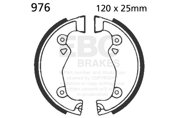 Brake shoe set EBC 976 includings springs