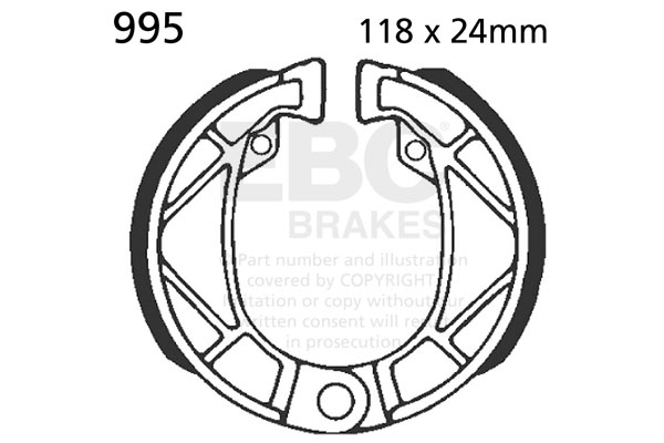 Brake shoe set EBC 995 includings springs