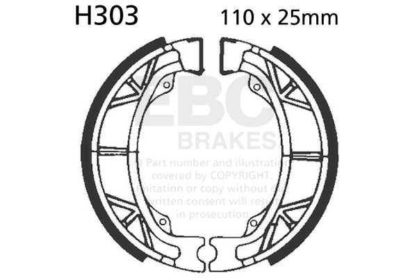 Brake shoe set EBC H303 includings springs