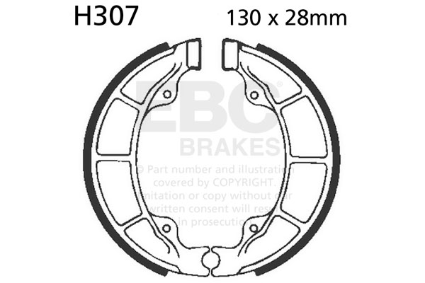 Brake shoe set EBC H307 includings springs