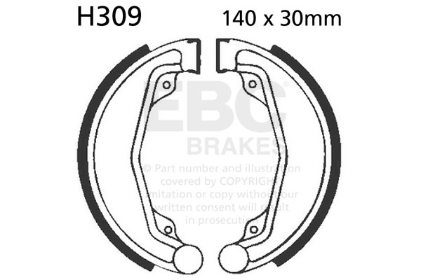 Brake shoe set EBC H309 includings springs