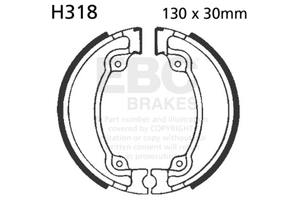 Brake shoe set EBC H318 includings springs