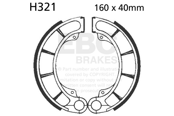 Brake shoe set EBC H321 includings springs
