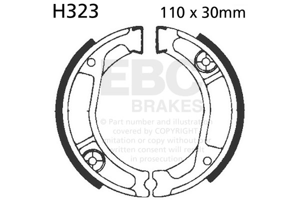 Brake shoe set EBC H323 includings springs