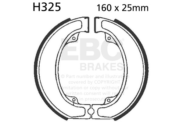 Brake shoe set EBC H325