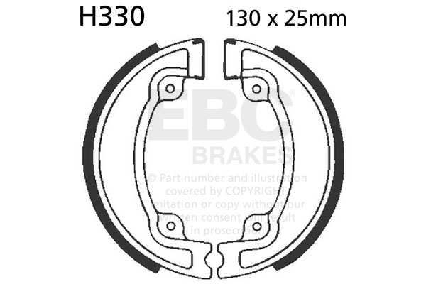 Brake shoe set EBC H330 includings springs