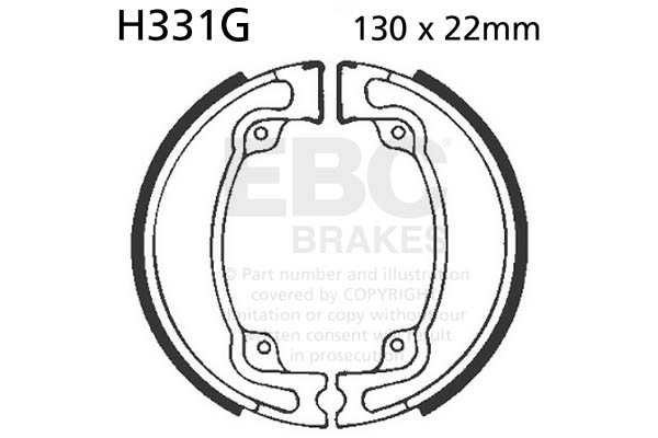 Brake shoe set EBC H331G grooved