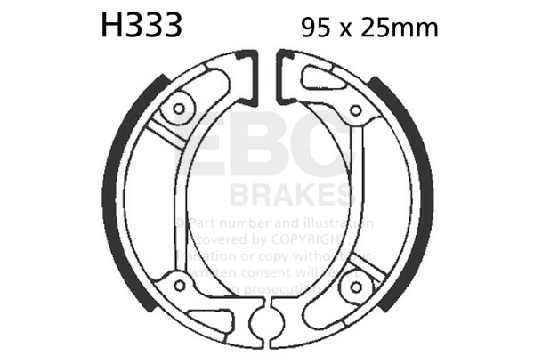 Brake shoe set EBC H333 includings springs