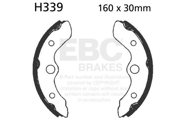 Brake shoe set EBC H339