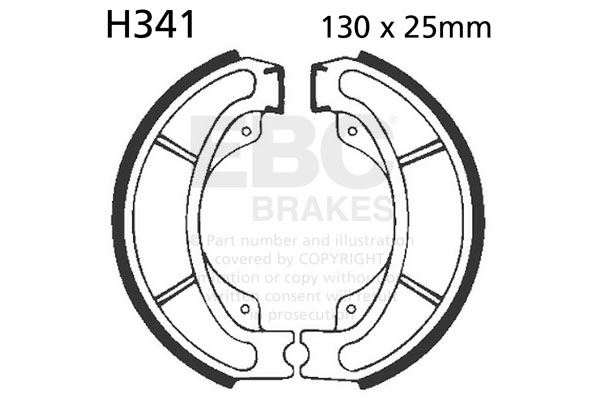 Brake shoe set EBC H341
