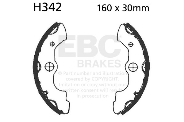 Brake shoe set EBC H342