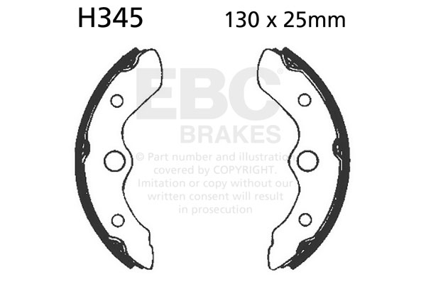 Brake shoe set EBC H345