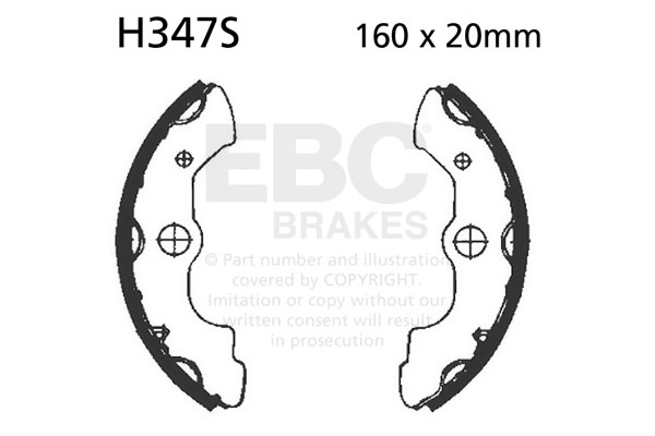 Brake shoe set EBC H347S includings springs