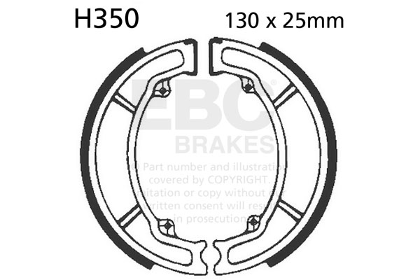 Brake shoe set EBC H350 includings springs