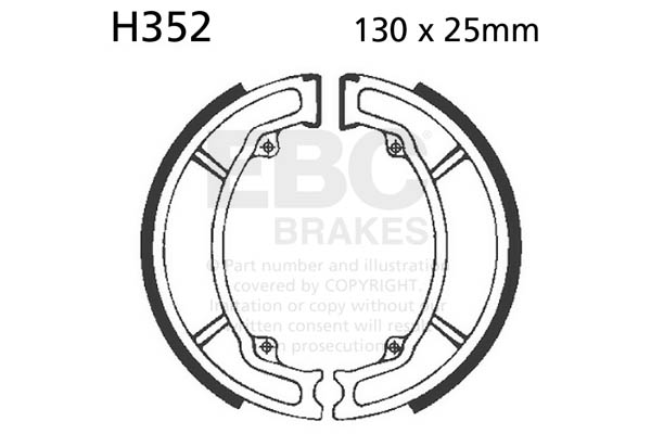 Brake shoe set EBC H352 includings springs