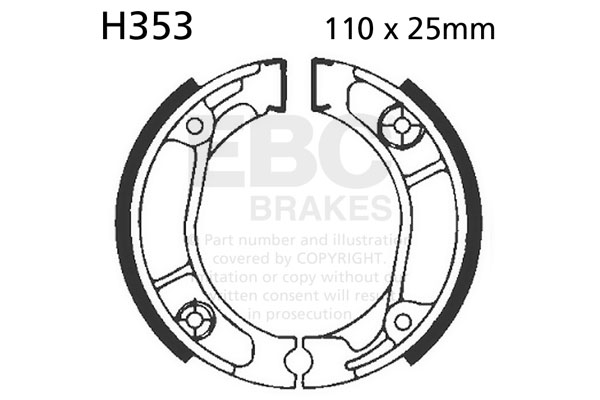 Brake shoe set EBC H353 includings springs