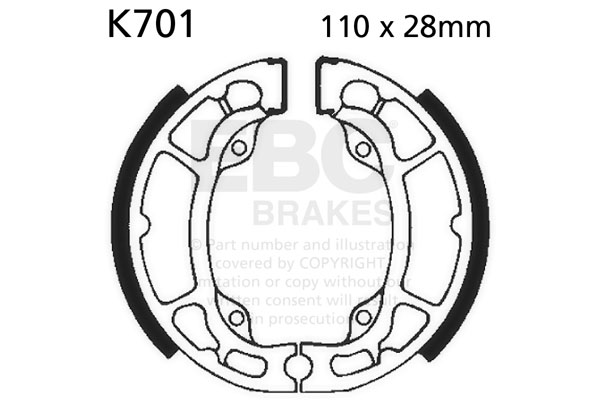 Brake shoe set EBC K701