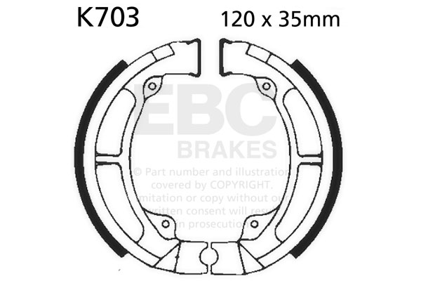 Brake shoe set EBC K703 includings springs