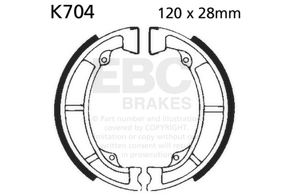 Brake shoe set EBC K704 includings springs