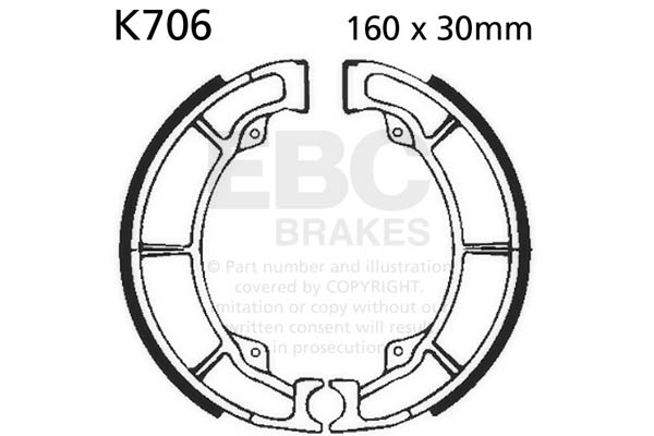 Brake shoe set EBC K706 includings springs