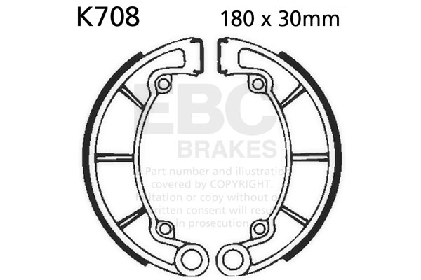 Brake shoe set EBC K708