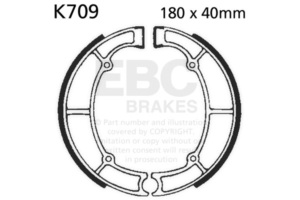 Brake shoe set EBC K709 includings springs