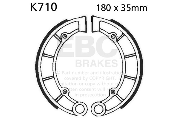 Brake shoe set EBC K710