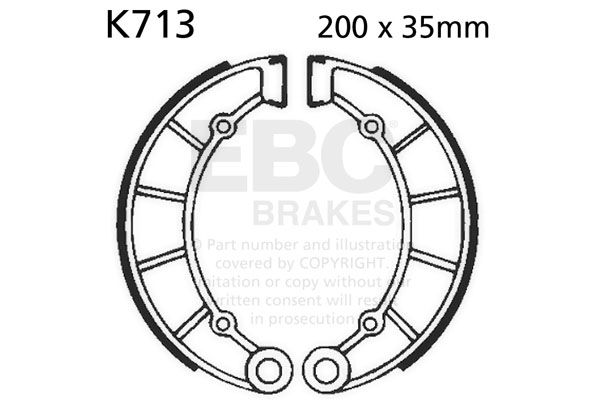 Brake shoe set EBC K713 includings springs