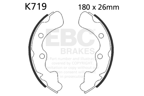Brake shoe set EBC K719 includings springs