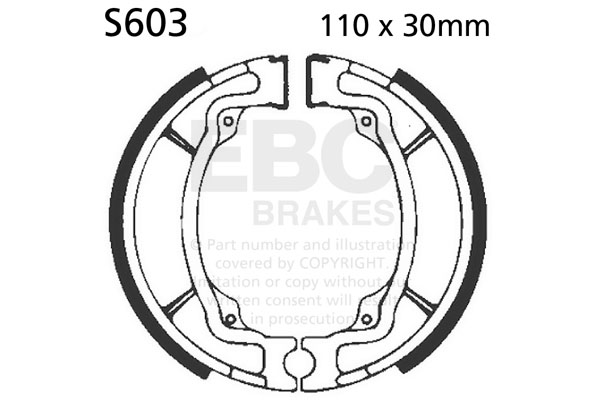 Brake shoe set EBC S603 includings springs