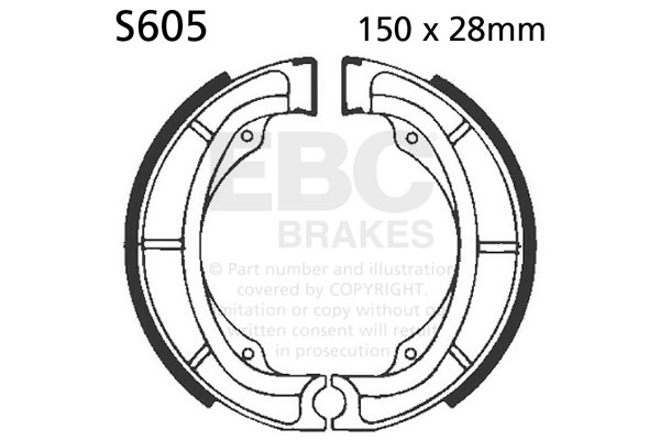 Brake shoe set EBC S605 includings springs