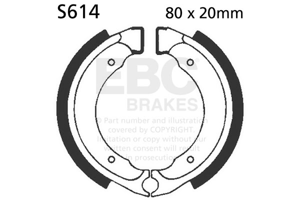 Brake shoe set EBC S614 including springs
