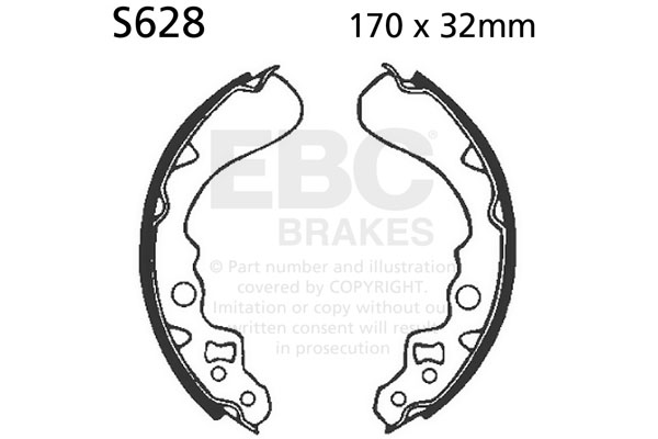 Brake shoe set EBC S628