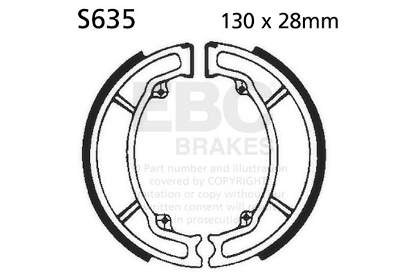 Brake shoe set EBC S635 including springs
