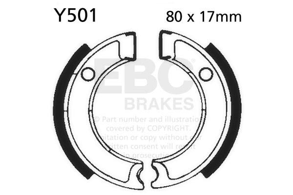 Brake shoe set EBC Y501 includings springs