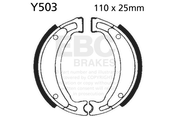 Brake shoe set EBC Y503 includings springs
