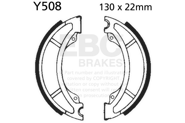 Brake shoe set EBC Y508 includings springs