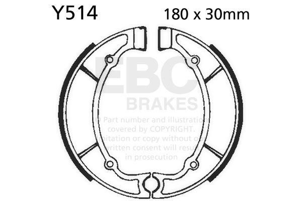 Brake shoe set EBC Y514 includings springs