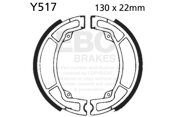 Brake shoe set EBC Y517