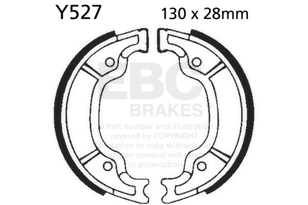 Brake shoe set EBC Y527 includings springs