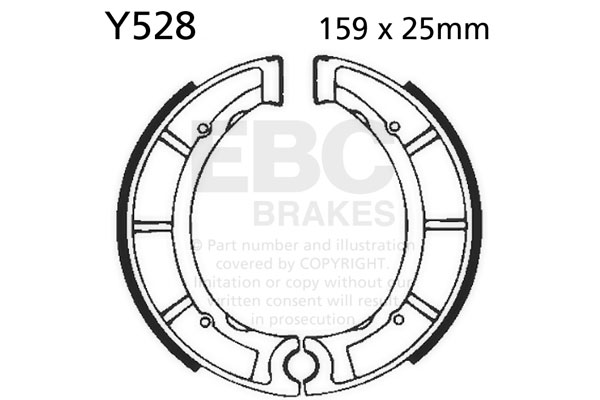 Brake shoe set EBC Y528 includings springs