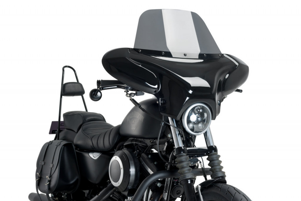 Windshield CUSTOMACCES BATWING EH0009H smoke for HARLEY DAVIDSON XL 883 Sportster 2009-2019, HARLEY DAVIDSON XL 883 N Sportster Iron 2009-2020
