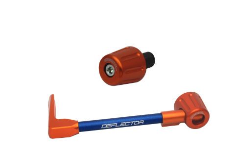 Lever guard in aluminium + right end ACCOSSATO DE005 with blue hose and joint left