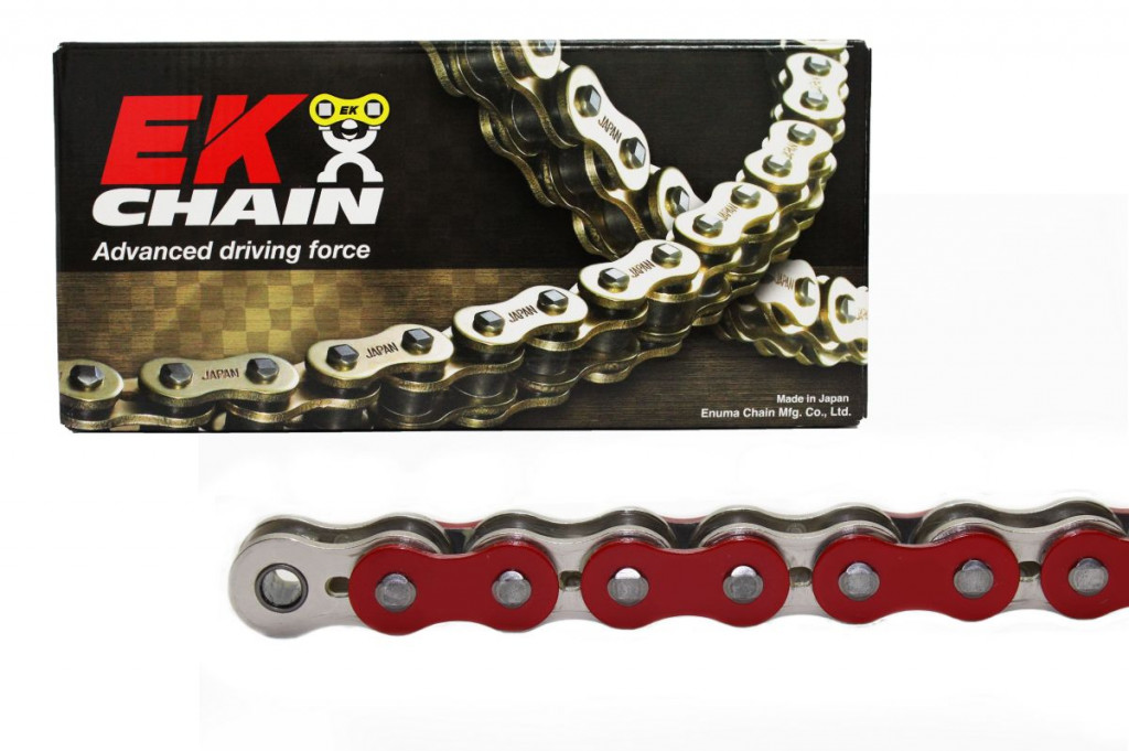 Premium QX-Ring lanac EK 520 SRX2 100 L Red/Silver