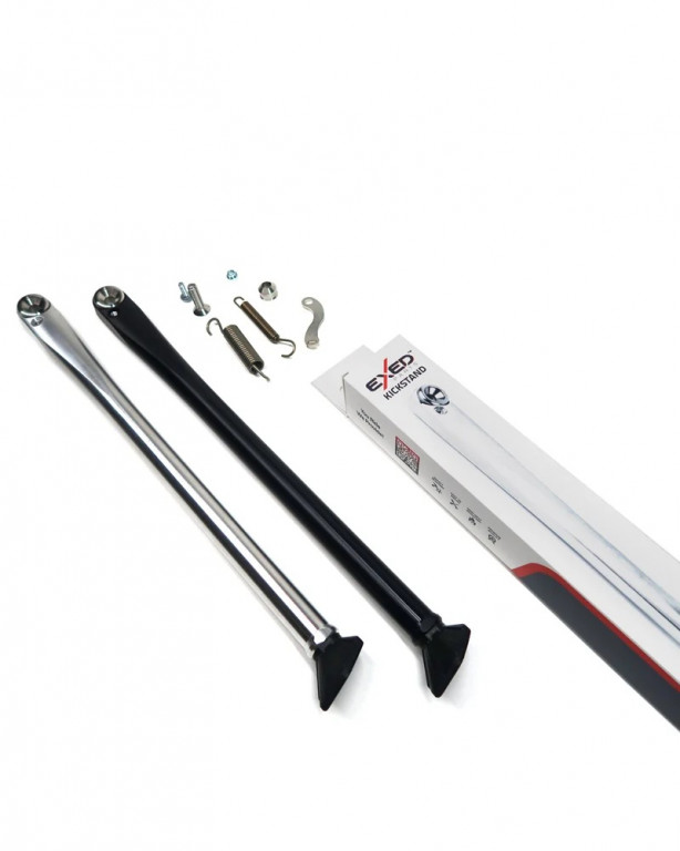 Heavy duty kickstand EXED EP-HVY-KS-P2-SBK+ silver - black with accessories