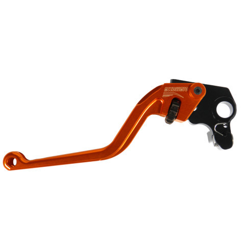 Clutch Lever ACCOSSATO ESC012 fixed CNC machined aluminium, orange
