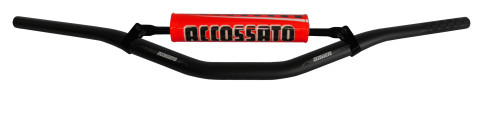 Handlebar ACCOSSATO aluminium, 28.5 mm Crni